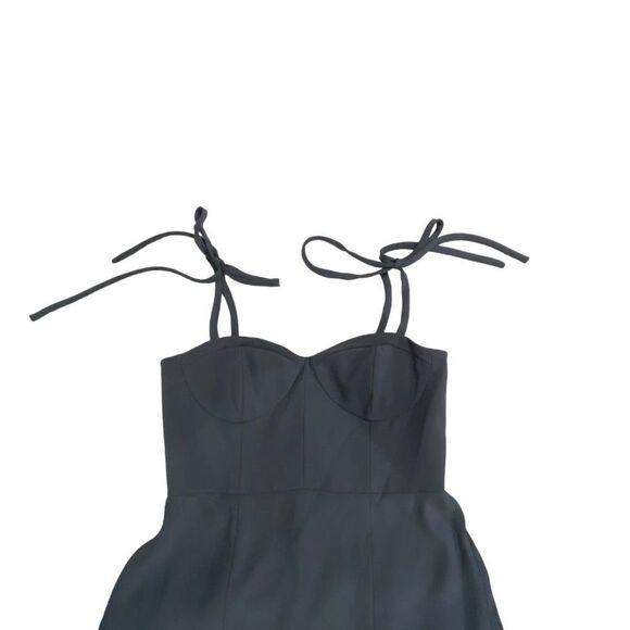 Norstrom Dessy Collections 3069 Midi Bustier Dress Silverstone Gray Size 14 - Picture 11 of 15